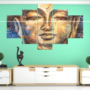 Textured Buddha Face Canvas | Buddha | Face | Close-Up | Tranquil | Spiritual Art | Home Decor | Multi Panel Canvas Nepal | Custom Canvas Print Nepal | Wall Painting | wall art nepal