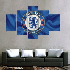 Chelsea FC Waving Flag Crest Canvas Print | Chelsea Flag Crest Canvas | Football Art | Chelsea FC | Chelsea | Club Crest | Waving Flag | Blues | Football | Soccer | Sports Art | Home Decor | Custom Canvas Print Nepal | Custom Murals Print Nepal