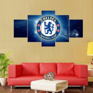 Chelsea FC Galaxy Crest Canvas Print | Chelsea Galaxy Crest Canvas | Football Art | Chelsea FC | Chelsea | Club Crest | Galaxy | Space | Blue | Football | Soccer | Sports Art | Home Decor | Custom Canvas Print Nepal | Custom Murals Print Nepal
