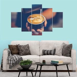 Latte Art Pour Canvas Print | Coffee Canvas Art | Barista Decor | Latte Art | Coffee Pour | Barista | Coffee Cup | Espresso | Steamed Milk | Food and Beverage Art | Home Decor | Custom Canvas Print Nepal | Custom Murals Print Nepal