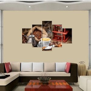 Coffee Beans Grinder Cup Canvas Print | Coffee Canvas Art | Cafe Decor | Coffee Beans | Coffee Grinder | Cappuccino | Turkish Coffee Pot | Coffee | Food and Beverage Art | Home Decor | Custom Canvas Print Nepal | Custom Murals Print Nepal