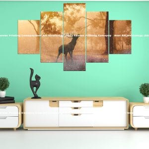 Deer Snowy Forest Canvas Print | Deer | Snow | Forest | Winter | Wildlife | Animal Art | Home Decor | Custom Canvas Print Nepal | Custom Murals Print Nepal | Wallpaper Art