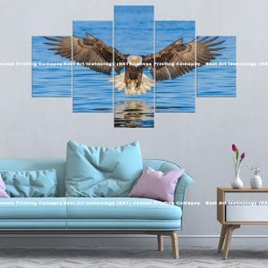 Eagle Landing Water Canvas Print | Eagle | Bald Eagle | Bird | Landing | Water | Wildlife | Animal Art | Home Decor | Custom Canvas Print Nepal | Custom Murals Print Nepal | Wallpaper Art