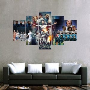 Real Madrid Team Celebration Canvas Print | Real Madrid Canvas | Football Club Art | Real Madrid | Hala Madrid | Team Celebration | Victory | Football | Soccer | Sports Art | Home Decor | Custom Canvas Print Nepal | Custom Murals Print Nepal