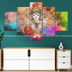 Ganesh Mandala Abstract Canvas | Ganesh | Lord Ganesh | Mandala Art | Abstract Art | Hindu God | Spiritual Art | Home Decor | Custom Canvas Print Nepal | Custom Murals Print Nepal | Wallpaper Art | Wall Painting | wall art nepal