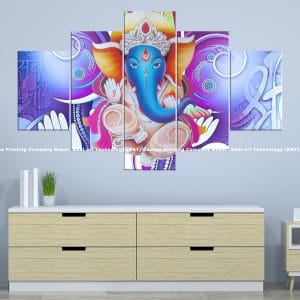 Ganesh Vibrant Abstract Canvas | Ganesh | Lord Ganesh | Vibrant Art | Abstract Art | Hindu God | Spiritual Art | Home Decor | Custom Canvas Print Nepal | Custom Murals Print Nepal | Wallpaper Art | Wall Painting | wall art nepal