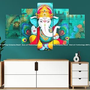 Ganesh Peacock Canvas | Ganesh | Lord Ganesh | Peacock Art | Nature Art | Hindu God | Spiritual Art | Home Decor | Custom Canvas Print Nepal | Custom Murals Print Nepal | Wallpaper Art | Wall Painting | wall art nepal