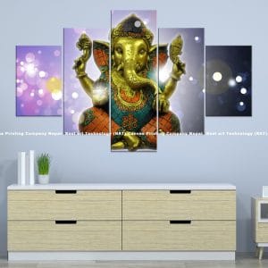 Ganesh Metallic Light Canvas | Ganesh | Lord Ganesh | Metallic Art | Light Art | Hindu God | Spiritual Art | Home Decor | Custom Canvas Print Nepal | Custom Murals Print Nepal | Wallpaper Art | Wall Painting | wall art nepal