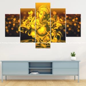 Ganesh Gold Light Canvas | Ganesh | Lord Ganesh | Gold Art | Light Art | Hindu God | Spiritual Art | Home Decor | Custom Canvas Print Nepal | Custom Murals Print Nepal | Wallpaper Art | Wall Painting | wall art nepal