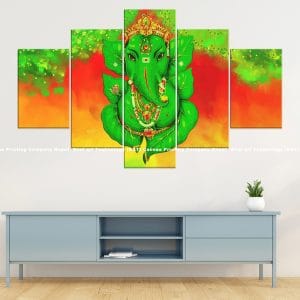 Ganesh Green Nature Abstract Canvas | Ganesh | Lord Ganesh | Green Art | Nature Art | Abstract Art | Hindu God | Spiritual Art | Home Decor | Custom Canvas Print Nepal | Custom Murals Print Nepal | Wallpaper Art | Wall Painting | wall art nepal