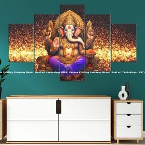 Ganesh Golden Sparkle Canvas | Ganesh | Lord Ganesh | Gold Art | Sparkle Art | Hindu God | Spiritual Art | Home Decor | Custom Canvas Print Nepal | Custom Murals Print Nepal | Wallpaper Art | Wall Painting | wall art nepal