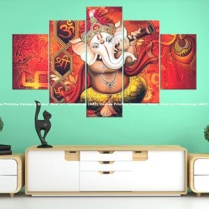 Ganesh Trumpet Om Canvas | Ganesh | Lord Ganesh | Trumpet Art | Om Art | Shree Art | Hindu God | Spiritual Art | Home Decor | Custom Canvas Print Nepal | Custom Murals Print Nepal | Wallpaper Art | Wall Painting | wall art nepal