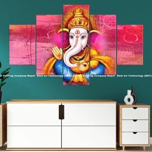 Ganesh Pink Texture Canvas | Ganesh | Lord Ganesh | Pink Art | Texture Art | Hindu God | Spiritual Art | Home Decor | Custom Canvas Print Nepal | Custom Murals Print Nepal | Wallpaper Art | Wall Painting | wall art nepal