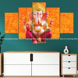 Ganesh Orange Texture Canvas | Ganesh | Lord Ganesh | Orange Art | Texture Art | Hindu God | Spiritual Art | Home Decor | Custom Canvas Print Nepal | Custom Murals Print Nepal | Wallpaper Art | Wall Painting | wall art nepal
