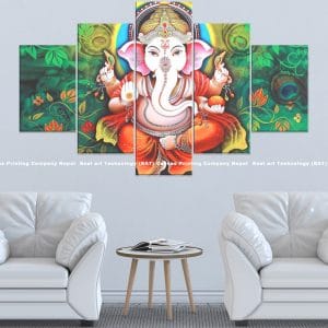 Ganesh Green Canvas | Ganesh | Lord Ganesh | Green Art | Hindu God | Spiritual Art | Home Decor | Custom Canvas Print Nepal | Custom Murals Print Nepal | Wallpaper Art | Wall Painting | wall art nepal