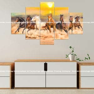 Wild Horses Sunrise Dust Canvas Print | Horse Canvas Art | Western Decor | Wild Horses | Horses | Galloping | Sunrise | Dust | Plains | Wildlife | Animal Art | Nature Art | Home Decor | Custom Canvas Print Nepal | Custom Murals Print Nepal | Wallpaper Art