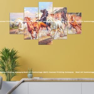 Wild Horses Running Landscape Canvas Print | Horse Canvas Art | Dynamic Animal Decor | Wild Horses | Horses | Running | Landscape | Open Field | Wildlife | Animal Art | Nature Art | Home Decor | Custom Canvas Print Nepal | Custom Murals Print Nepal | Wallpaper Art