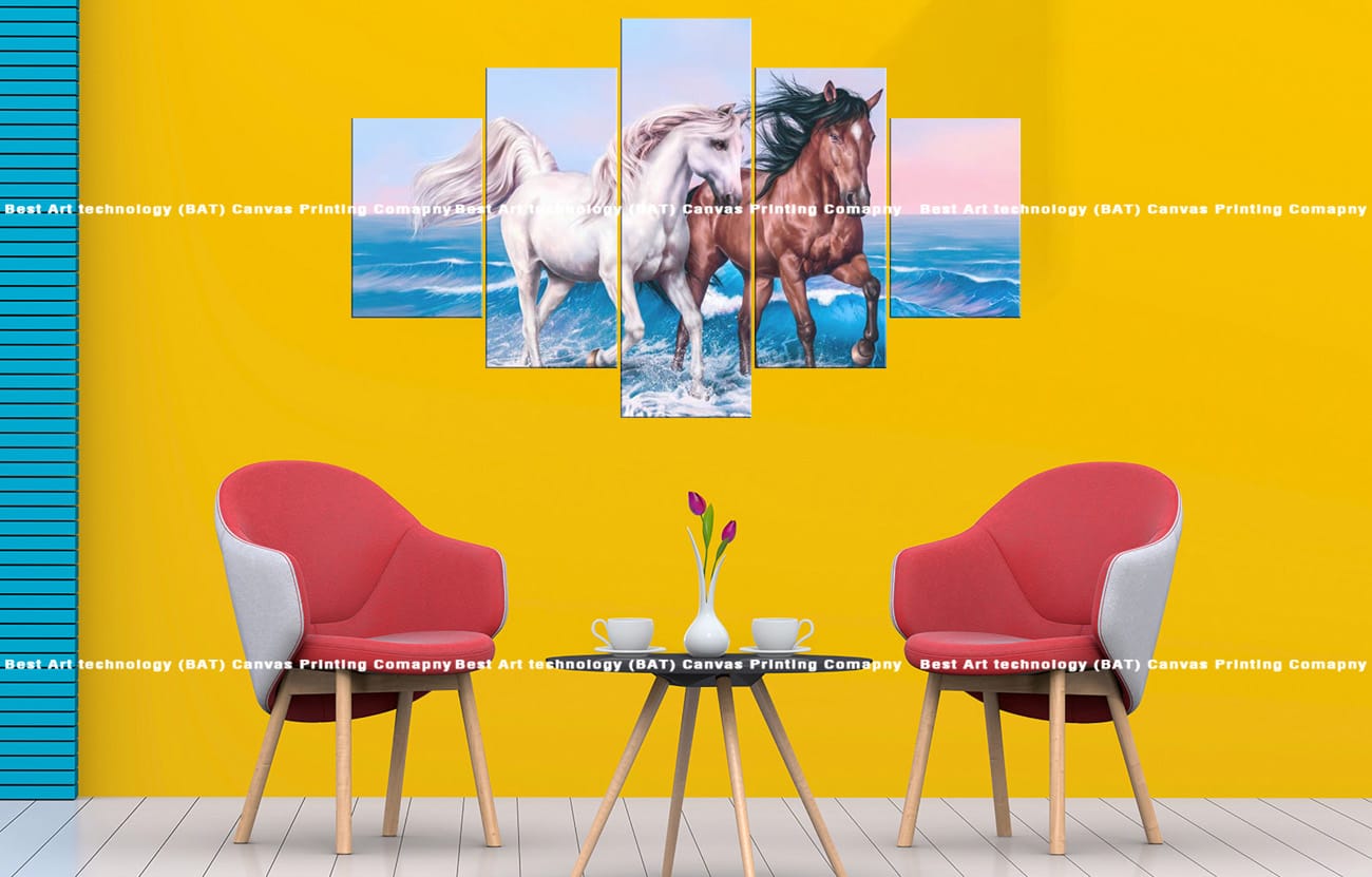 Running Horses Water Canvas Running Horses Water Canvas Print | Horses | Water | Running | Animal Art | Home Decor | Custom Canvas Print Nepal | Custom Murals Print Nepal | Wallpaper Art