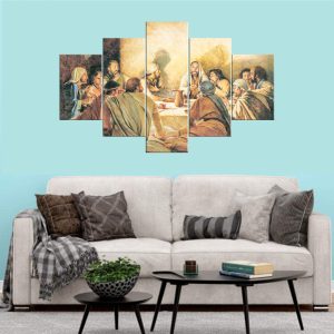 The Last Supper Canvas | Jesus Art | Christian Decor | Religious Canvas | Bible Art | Eucharist | Multi Panel Art | Home Decor | Single Panel Canvas Nepal | Custom Canvas Print Nepal | Wall Painting | wall art nepal | Wallpaper Nepal | Stunning Mural print