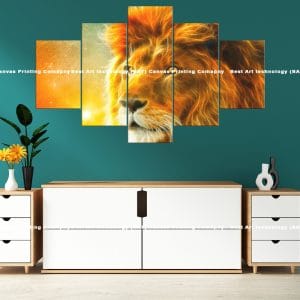 Radiant Lion Head Energy Canvas Print | Lion Canvas Art | Energetic Animal Decor | Lion | Energy | Fiery | Abstract | Animal Art | Home Decor | Custom Canvas Print Nepal | Custom Murals Print Nepal | Wallpaper Art