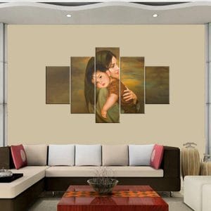 Mother Child Embrace Canvas Print | Heartwarming Art | Mother | Child | Embrace | Love | Tender Moment | Family | Home Decor | Custom Canvas Print Nepal | Custom Murals Print Nepal
