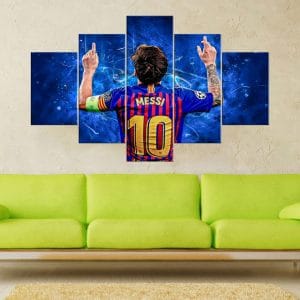Lionel Messi Celebration Canvas Print | Lionel Messi Canvas | Football Art | Messi | FC Barcelona | Celebration | Goal | Sports Art | Home Decor | Custom Canvas Print Nepal | Custom Murals Print Nepal