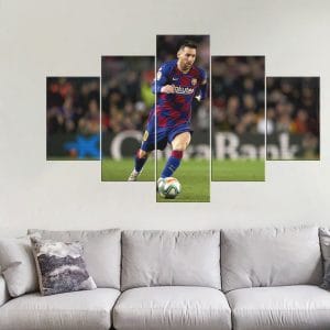 Lionel Messi Dribbling Canvas Print | Lionel Messi Canvas | Football Art | Messi | FC Barcelona | Dribbling | Soccer | Sports Art | Home Decor | Custom Canvas Print Nepal | Custom Murals Print Nepal
