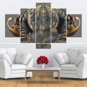 Ganesh Sculpture Canvas | Ganesh | Lord Ganesh | Sculpture Art | Hindu God | Metallic Art | Spiritual Art | Home Decor | Custom Canvas Print Nepal | Custom Murals Print Nepal | Wallpaper Art | Wall Painting | wall art nepal
