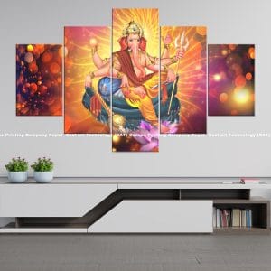 Ganesh Light Canvas | Ganesh | Lord Ganesh | Hindu God | Light Art | Spiritual Art | Home Decor | Custom Canvas Print Nepal | Custom Murals Print Nepal | Wallpaper Art | Wall Painting | wall art nepal