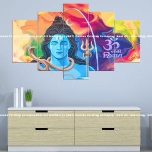 Shiva Mantra Canvas Print | Hindu Art | Lord Shiva | Om Namah Shivaya | Mantra | Trishul | Snake | Religious Canvas Print | Wallpaper | Home Decor | Custom Canvas Print Nepal | Custom Murals Print