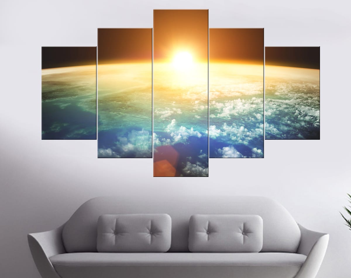 Earth Sunrise Space Canvas Print Earth Sunrise Space Canvas Print | Nature Art | Space Canvas | Earth View | Sunrise | Clouds | Planet | Custom Canvas and Murals Print Nepal