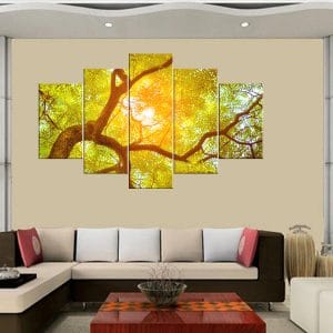 Sunlight Through Branches Canvas Print | Nature Art | Tree Branch Canvas | Green Leaves | Sunlight | Forest Canopy | Custom Canvas and Murals Print Nepal