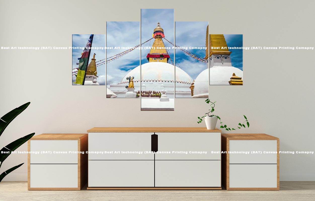 Boudhanath Stupa Canvas Boudhanath Stupa Canvas | Boudhanath | Stupa | Kathmandu | Nepal | Buddhist Art | Home Decor | Multi Panel Canvas Nepal | Custom Canvas Print Nepal | Wall Painting | wall art nepal