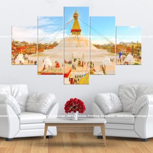 Swayambhunath Stupa Canvas | Swayambhunath | Stupa | Kathmandu | Nepal | Monkey Temple | Buddhist Art | Home Decor | Multi Panel Canvas Nepal | Custom Canvas Print Nepal | Wall Painting | wall art nepal