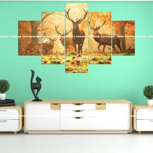 Deer Autumn Forest Canvas Print | Deer | Buck | Stag | Autumn | Fall | Forest | Woods | Wildlife | Animal Art | Home Decor | Custom Canvas Print Nepal | Custom Murals Print Nepal | Wallpaper Art