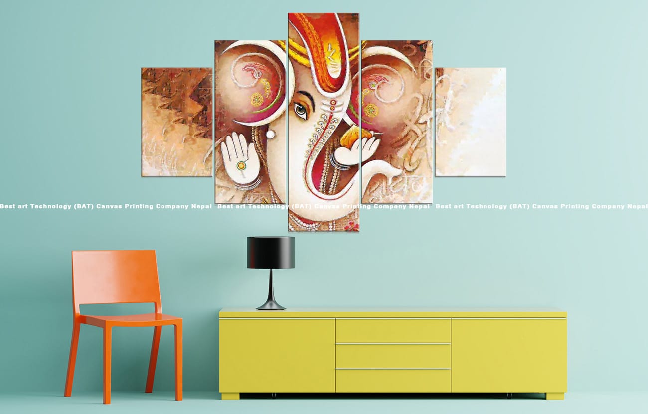Ganesh Abstract Canvas Ganesh Abstract Canvas | Ganesh | Lord Ganesh | Hindu God | Abstract Art | Spiritual Art | Home Decor | Custom Canvas Print Nepal | Custom Murals Print Nepal | Wallpaper Art