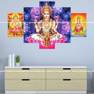 Goddess Lakshmi Canvas Print | Hindu Art | Lakshmi | Lotus Flower | Wealth | Prosperity | Blessings | Religious Canvas Print | Wallpaper | Home Decor | Custom Canvas Print Nepal | Custom Murals Print Nepal